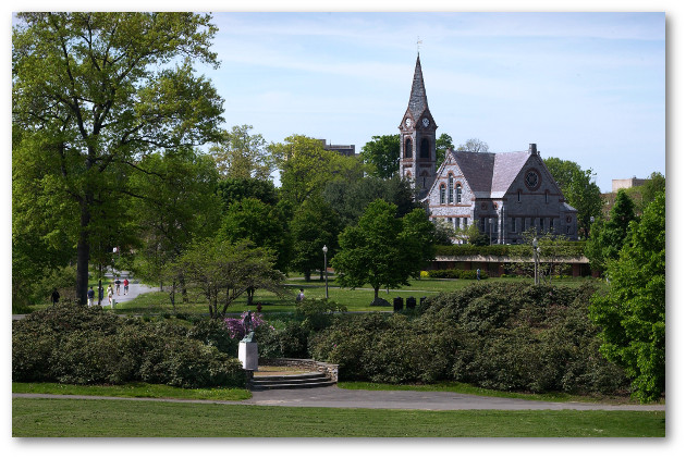 Old Chapel viewed across Metawampe lawn