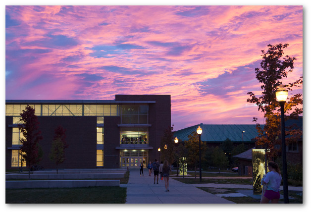 Sunset outside the Recreation Center